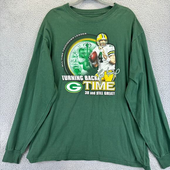 Reebok Other - Brett Favre T shirt Mens XL Green Bay Packers NFL Football Turning Back Time